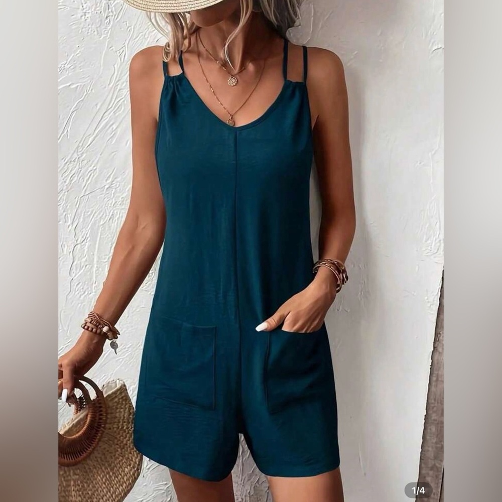 SHEIN Women's Teal Jumpsuit